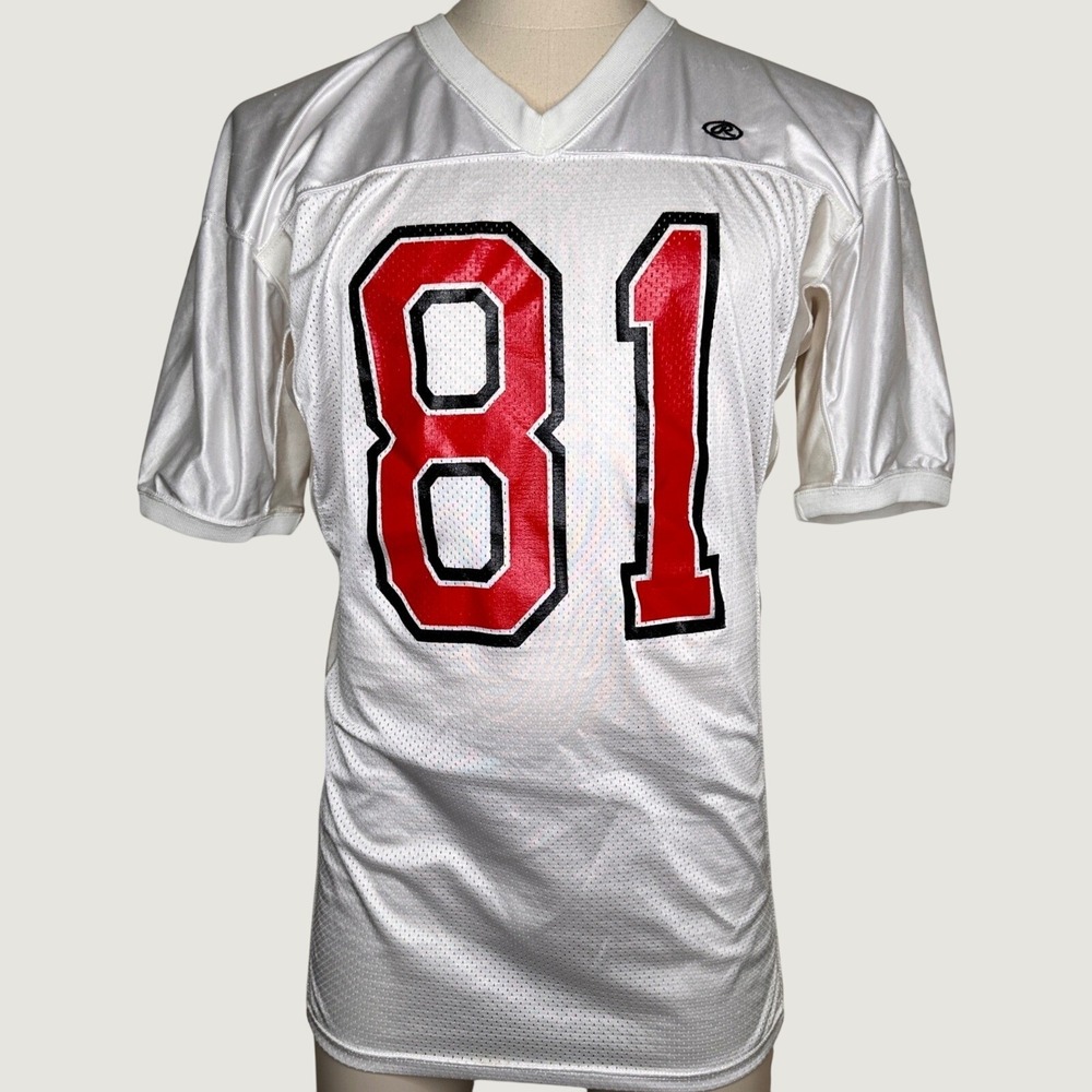 Vintage Rawlings Football Jersey Adult XL #81‎ USA Mesh Dri-Fit Sporty Outdoor
